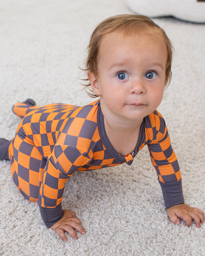 Pumpkin Plaid Convertible Coverall
