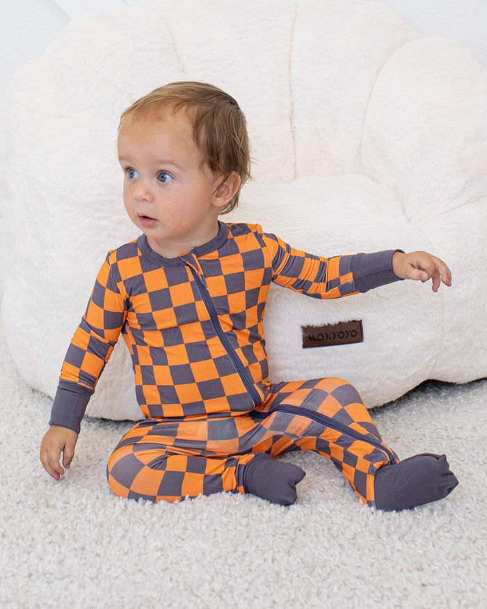 Pumpkin Plaid Convertible Coverall