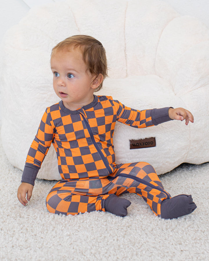 Pumpkin Plaid Convertible Coverall