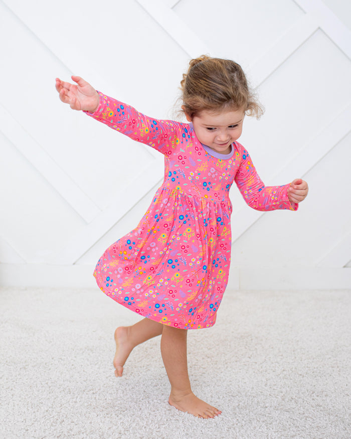 Flower Confetti L/S Dress