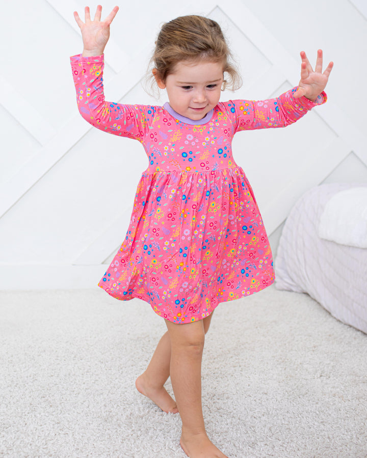 Flower Confetti L/S Dress