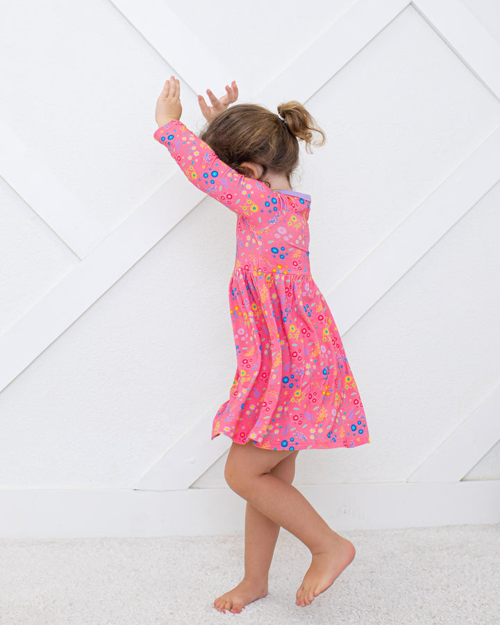 Flower Confetti L/S Dress