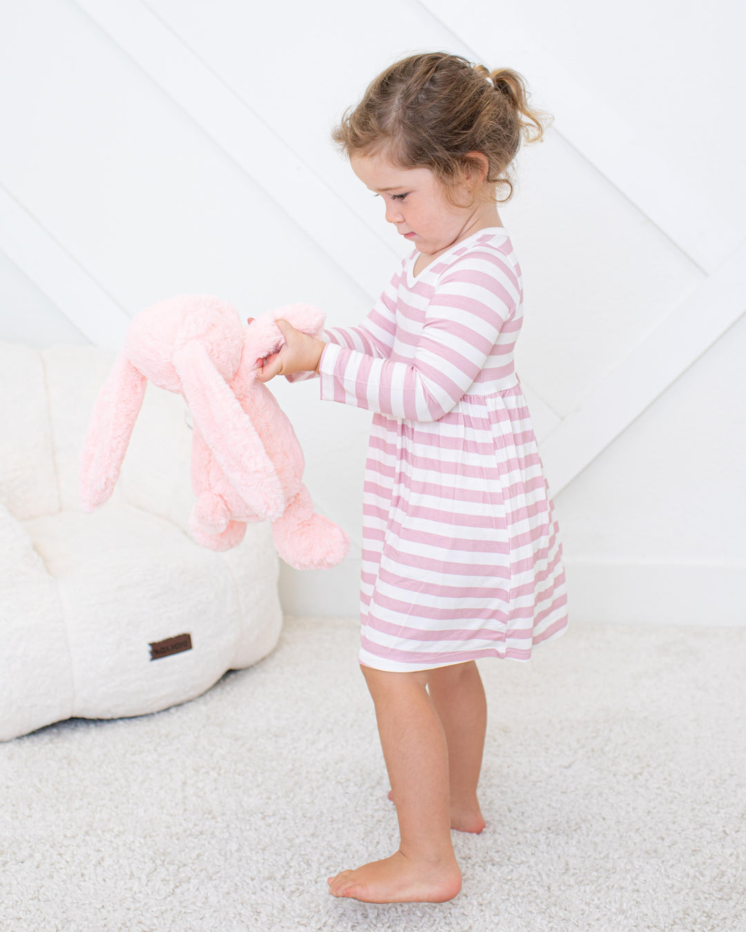 Blush Stripes L/S Dress