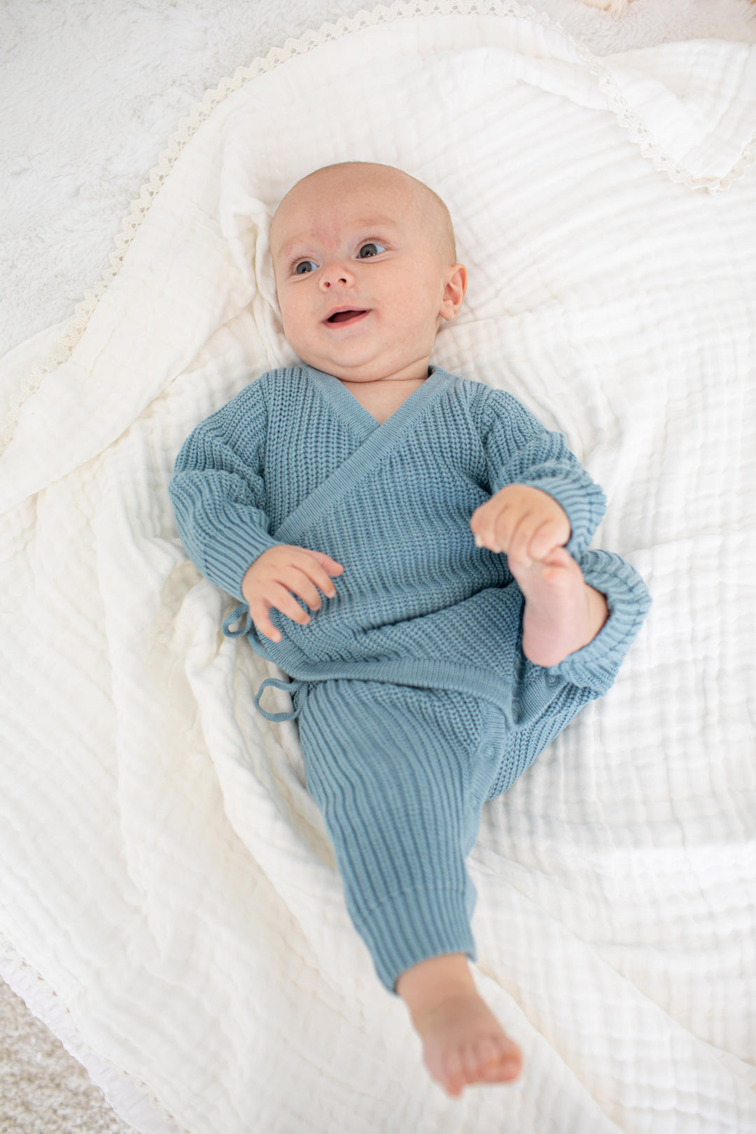 Chunky Knit Romper in Slate