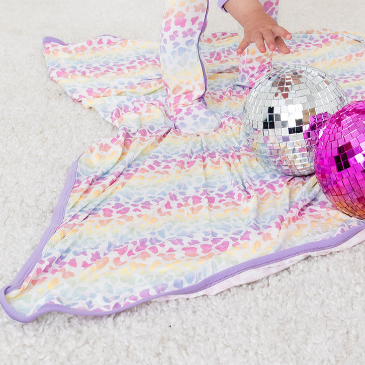 Rainbow Leopard Swaddle