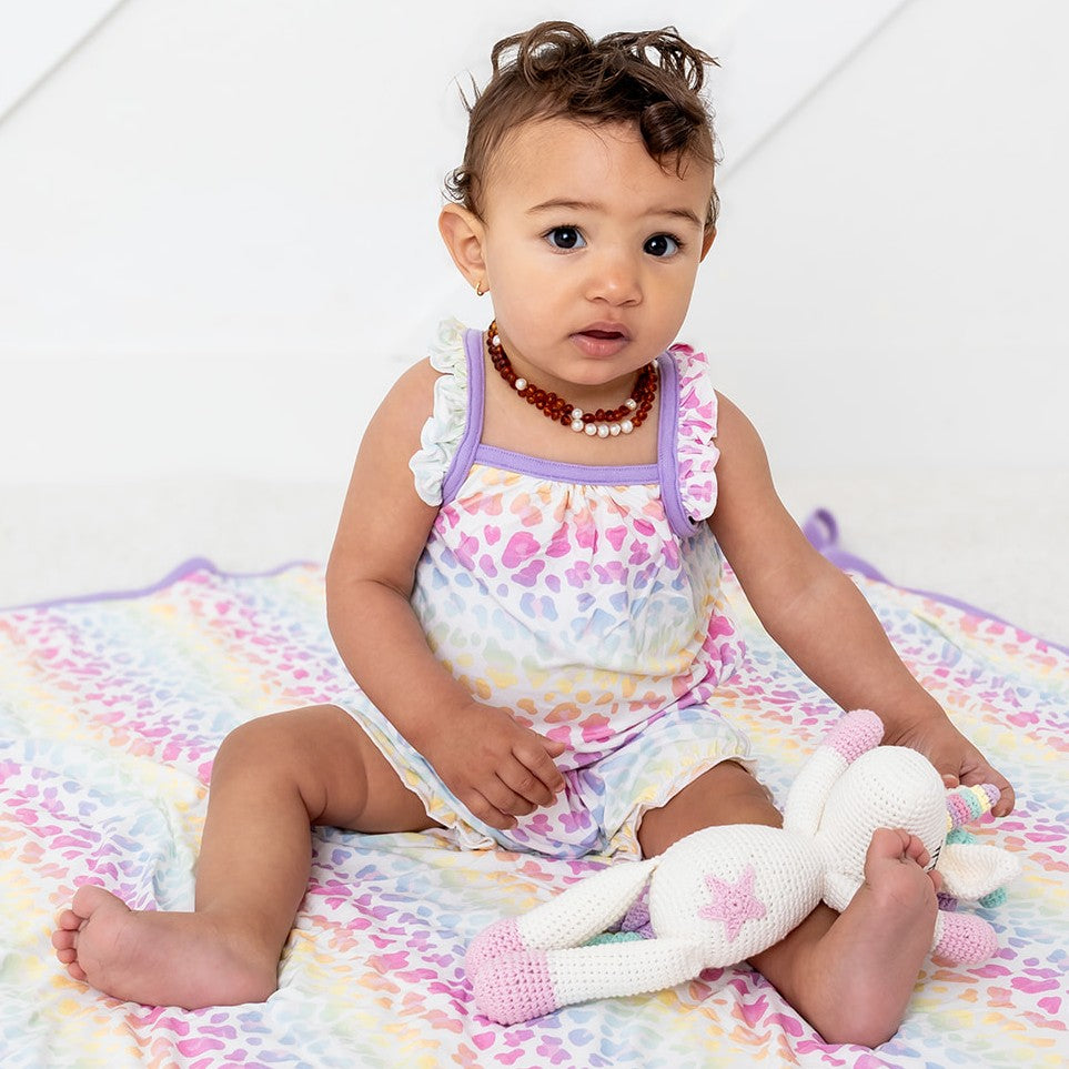 Rainbow Leopard Bubble Romper