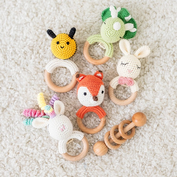 Wooden Crochet Rattle