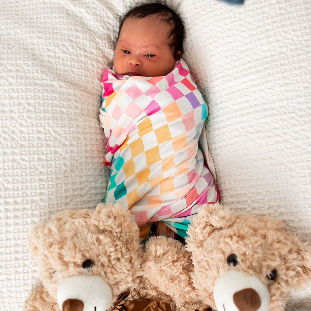 Pink Easter Checks Swaddle