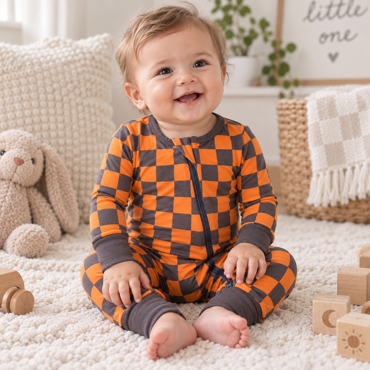 Pumpkin Plaid Convertible Coverall