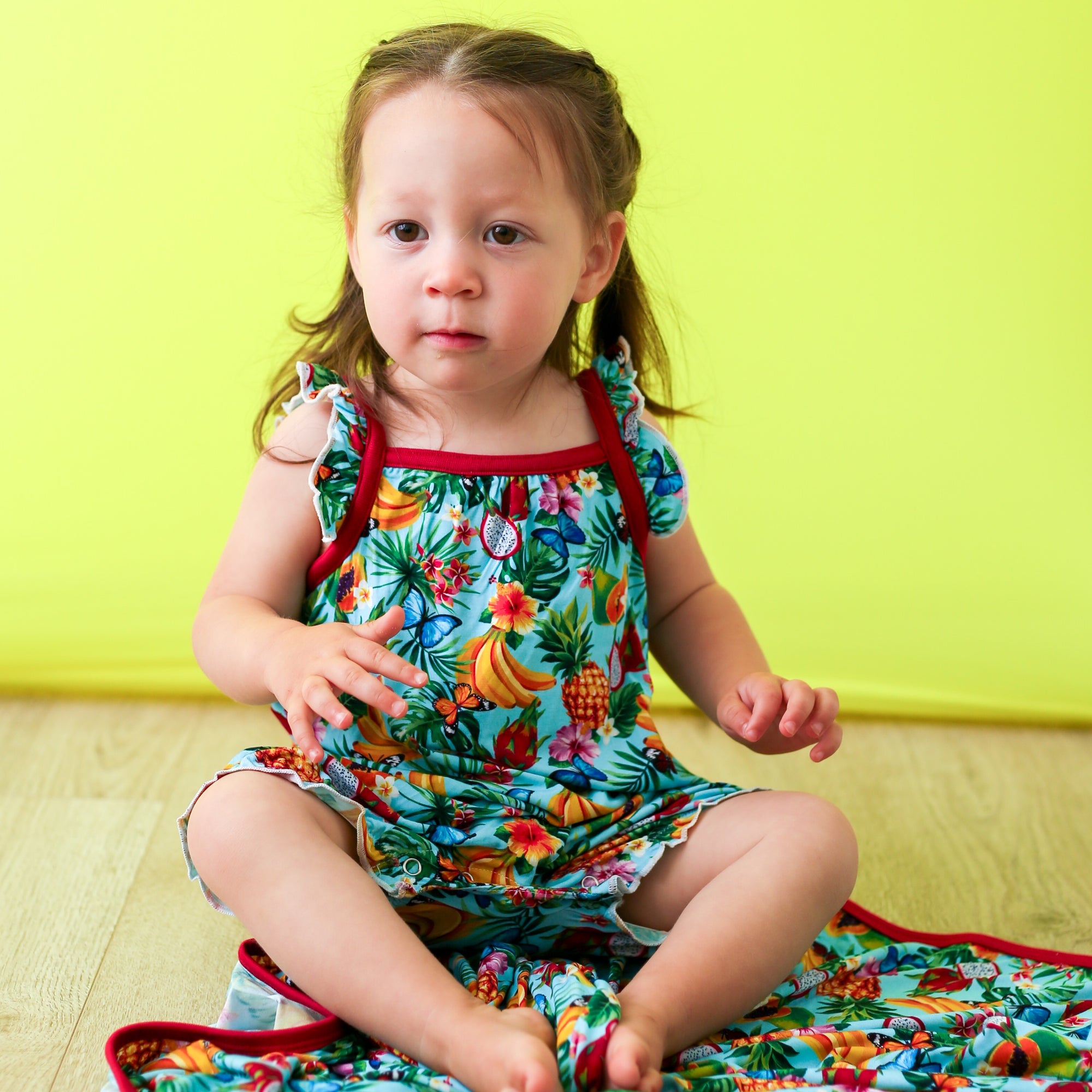 Tropical Fruit Bubble Romper