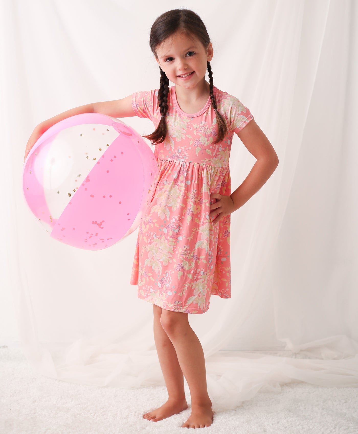 Summer Florals Pink Dress