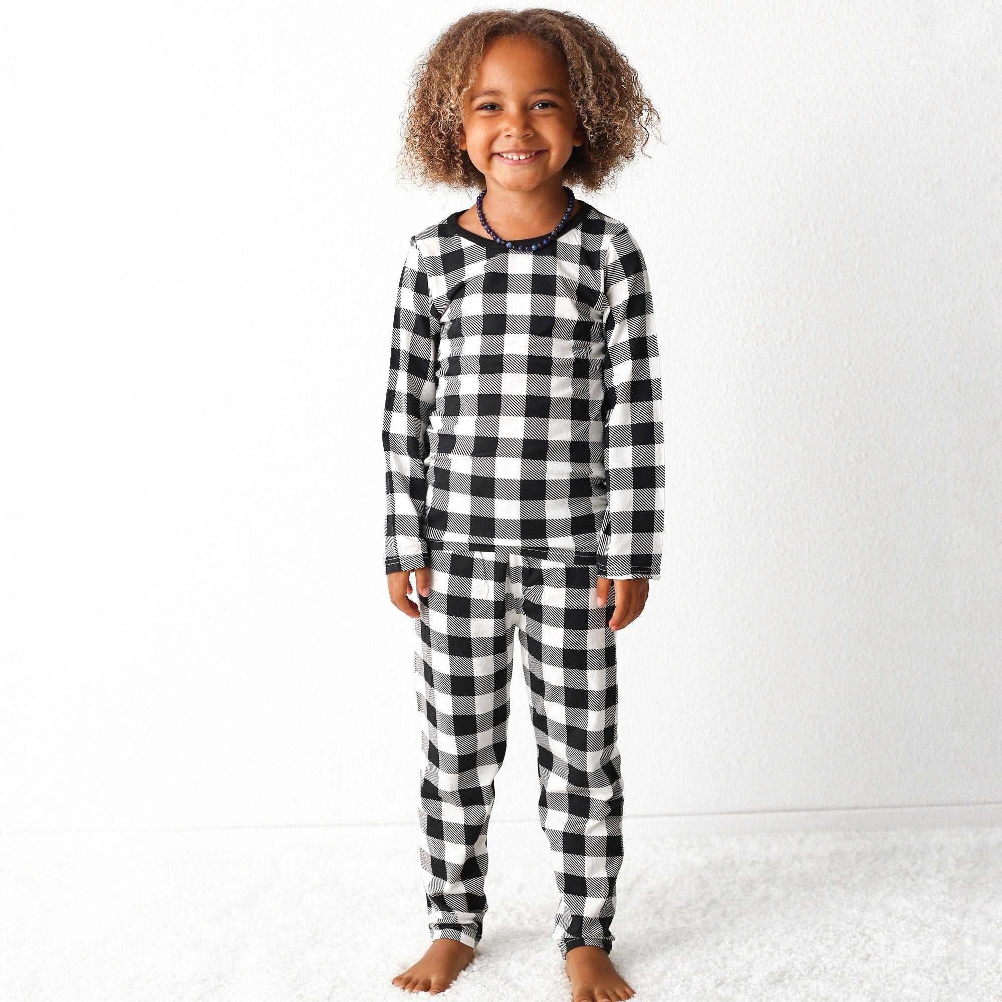 Black & White Plaid Pajama