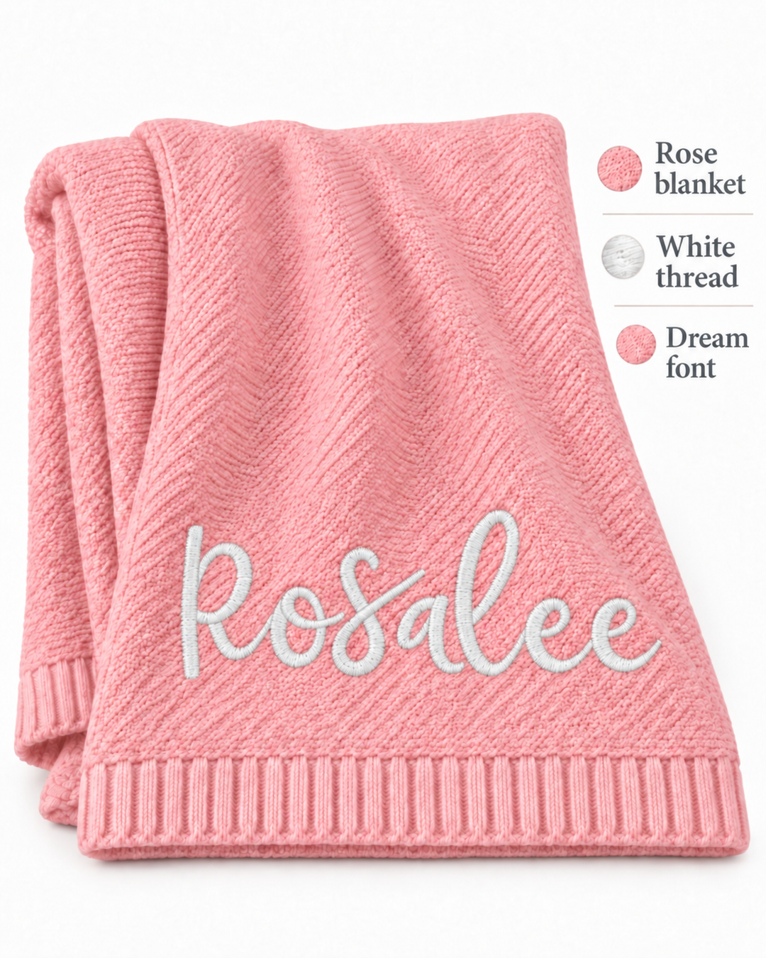 Embroidered Knit Blanket