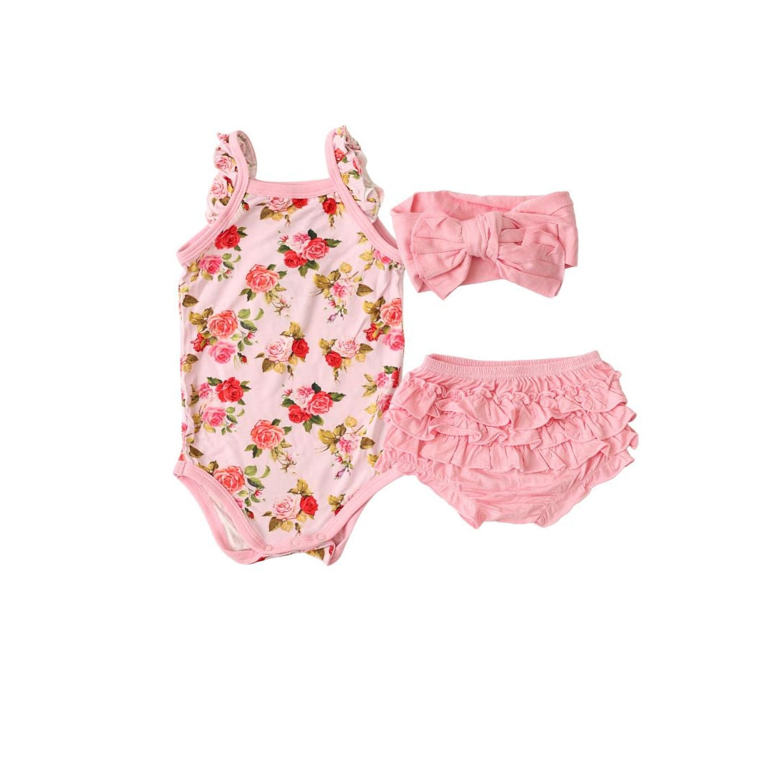 Rosebud Babe Ruffle Bloomer Set