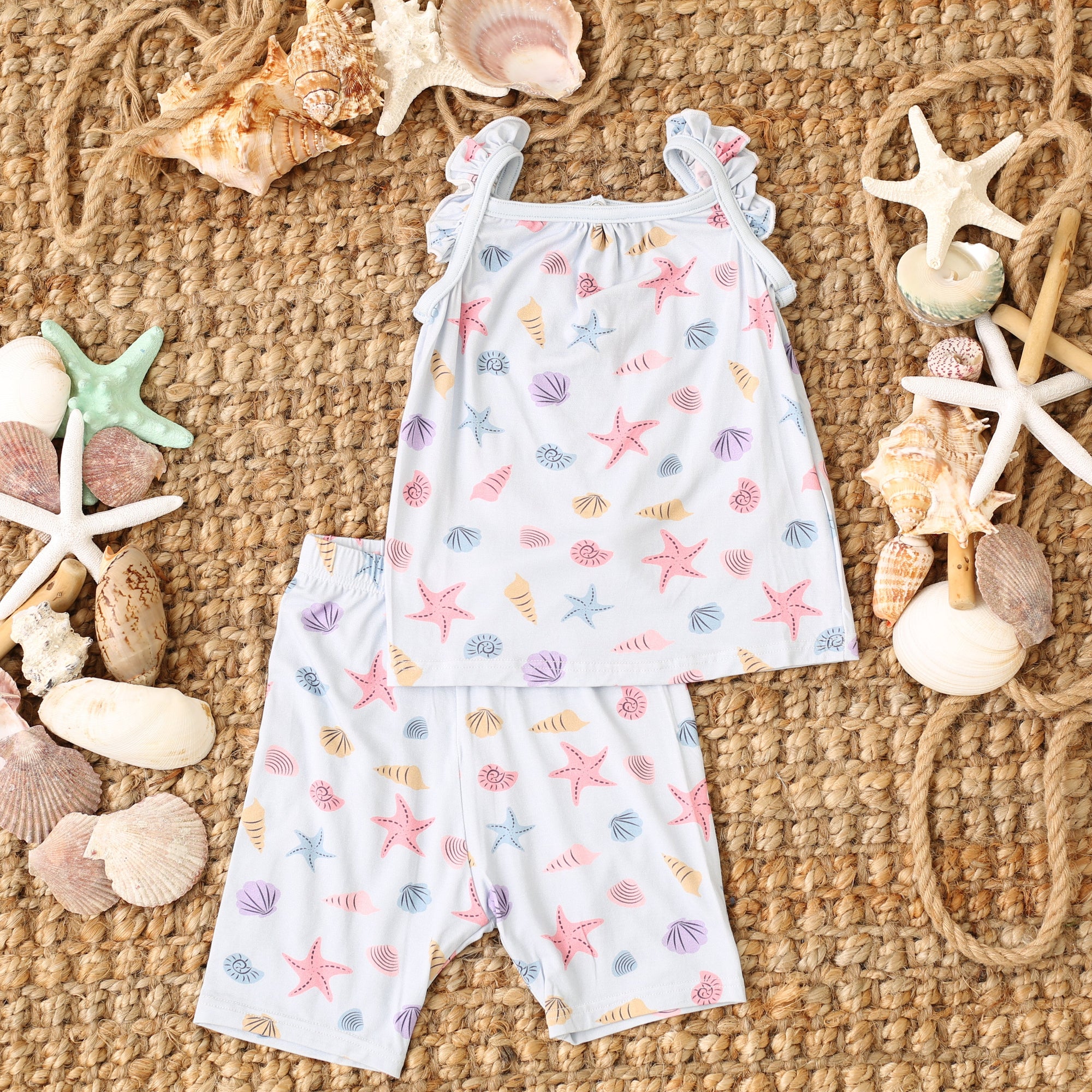 Seashell Scouts Flutter Sleeve Shorts PJs