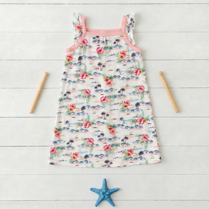 Aloha Flutter Sleeve Dress - Bestaroo