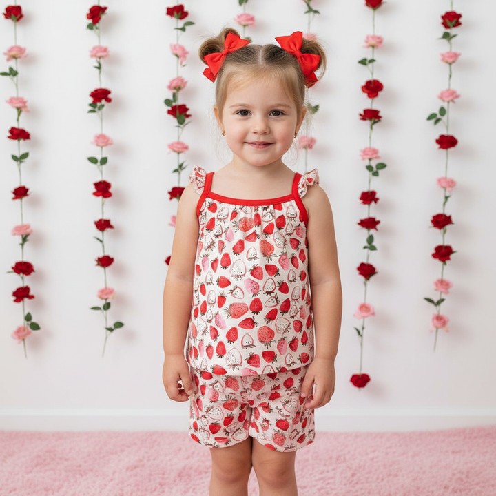 Strawberry Fields Flutter Tank & Shorts