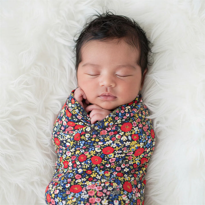 Midnight Petals Swaddle