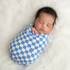 Blue Checks Swaddle