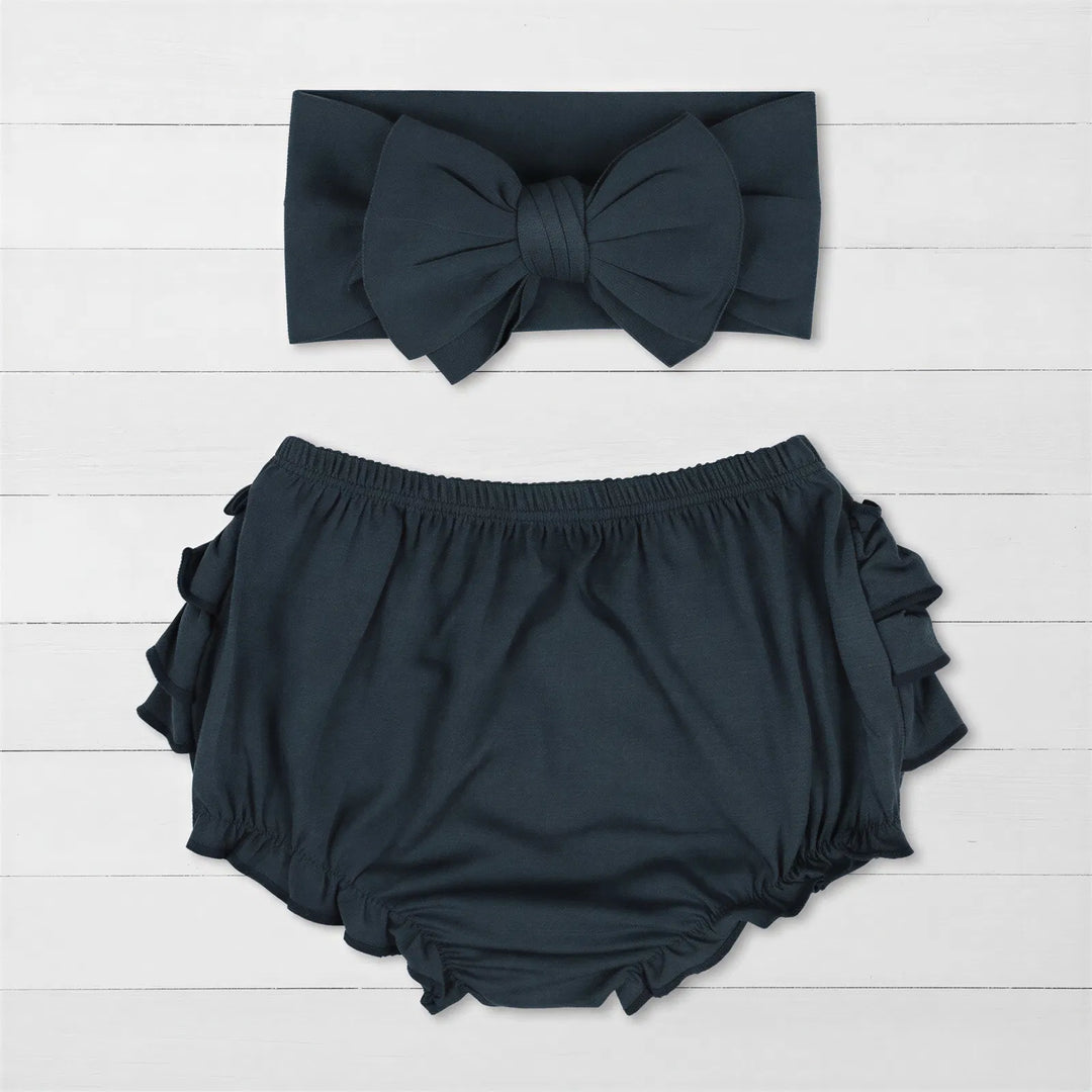 Midnight Navy Bloomer and Headband