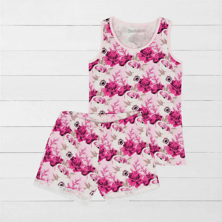 Floral Magenta Women's Short Loungewear