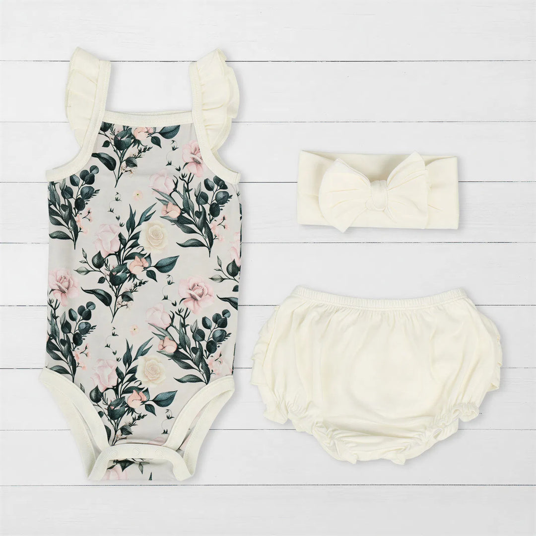 Gardenia Rose Ruffle Bloomer Set
