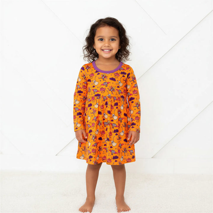 Orange Boo Crew Dress