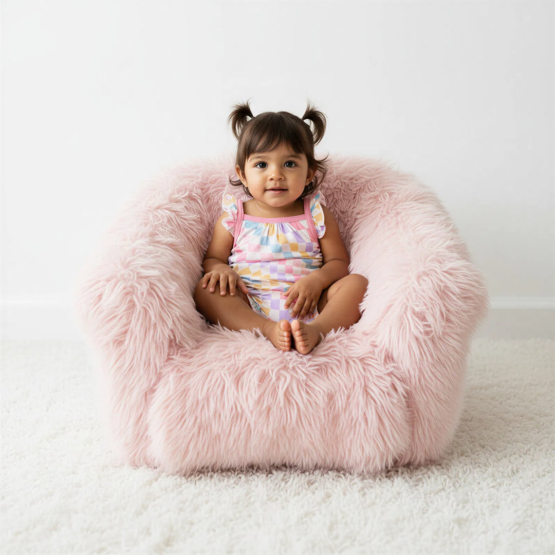 Pastel Checks Bubble Romper