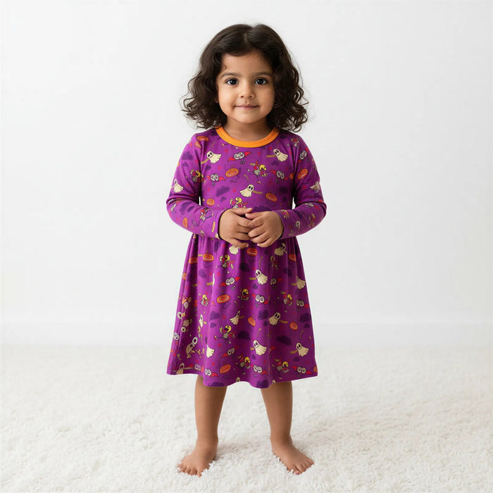 Purple Boo Crew Dress - Bestaroo