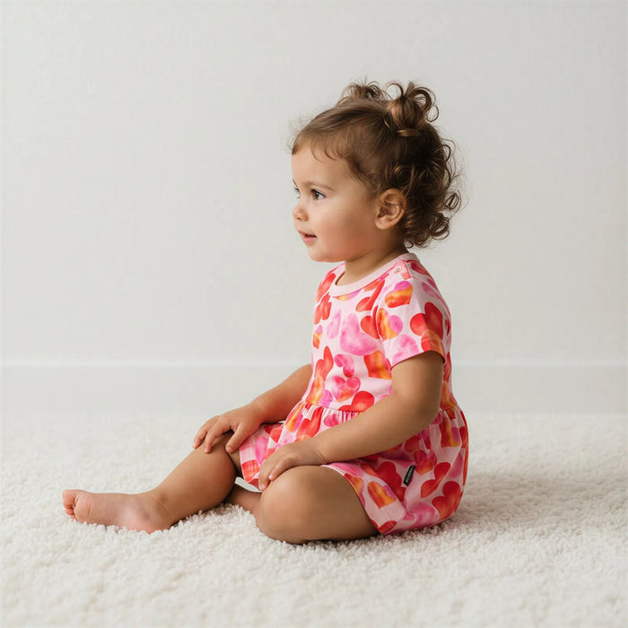 Love Hearts Bodysuit Dress - Bestaroo