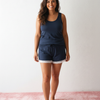 Navy Blue Women's Short Loungewear