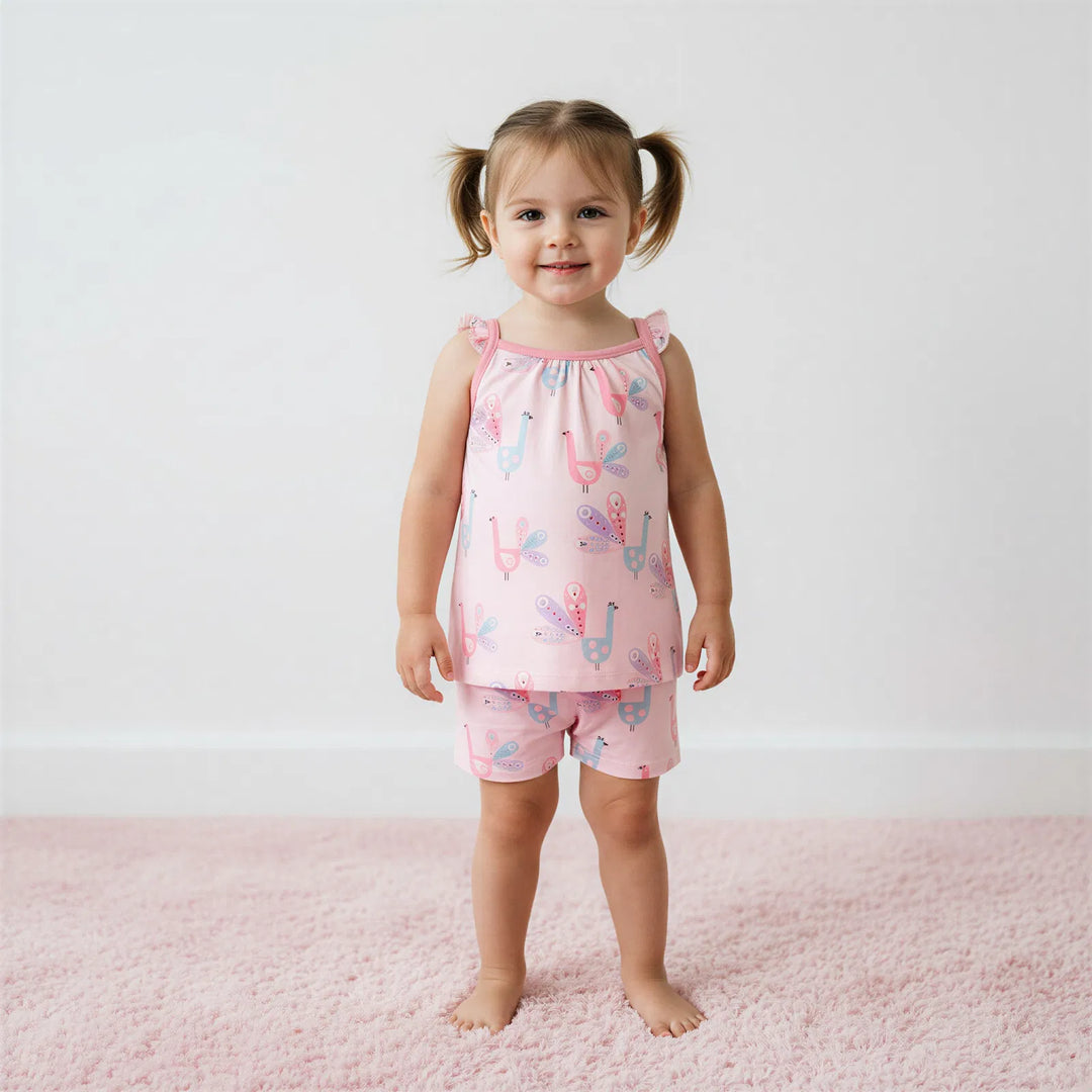 Peacock Tank & Shorts