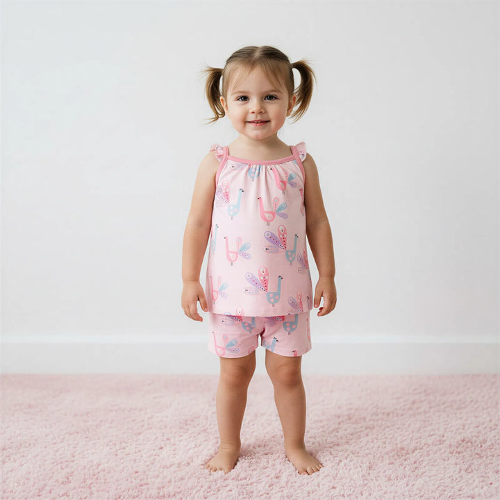 Peacock Tank & Shorts