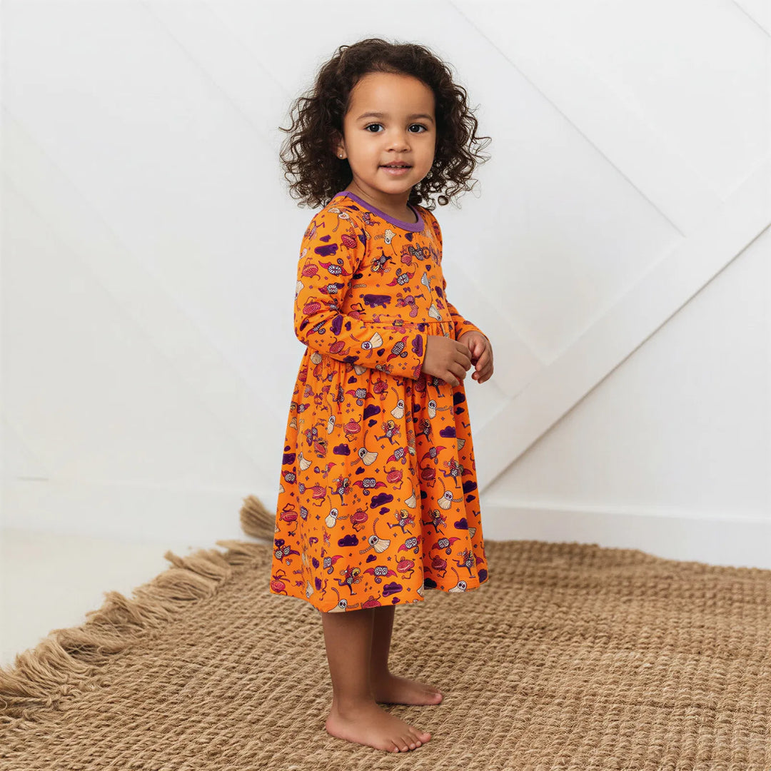 Orange Boo Crew Dress