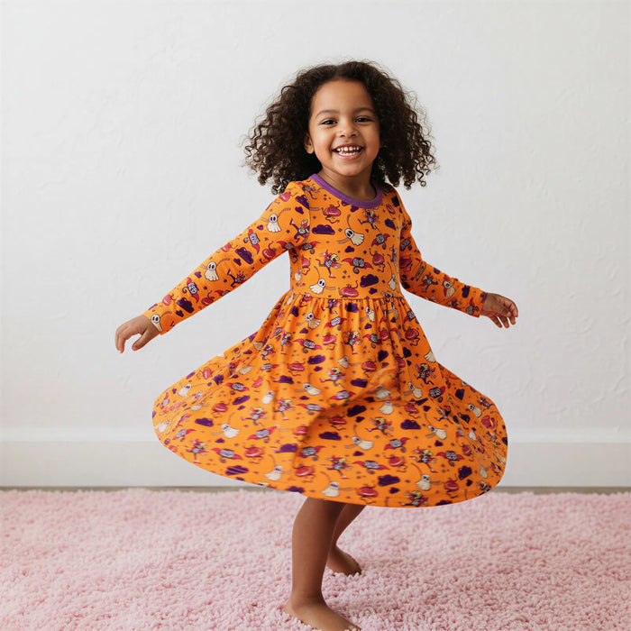 Orange Boo Crew Dress - Bestaroo