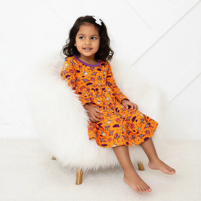 Orange Boo Crew Dress - Bestaroo