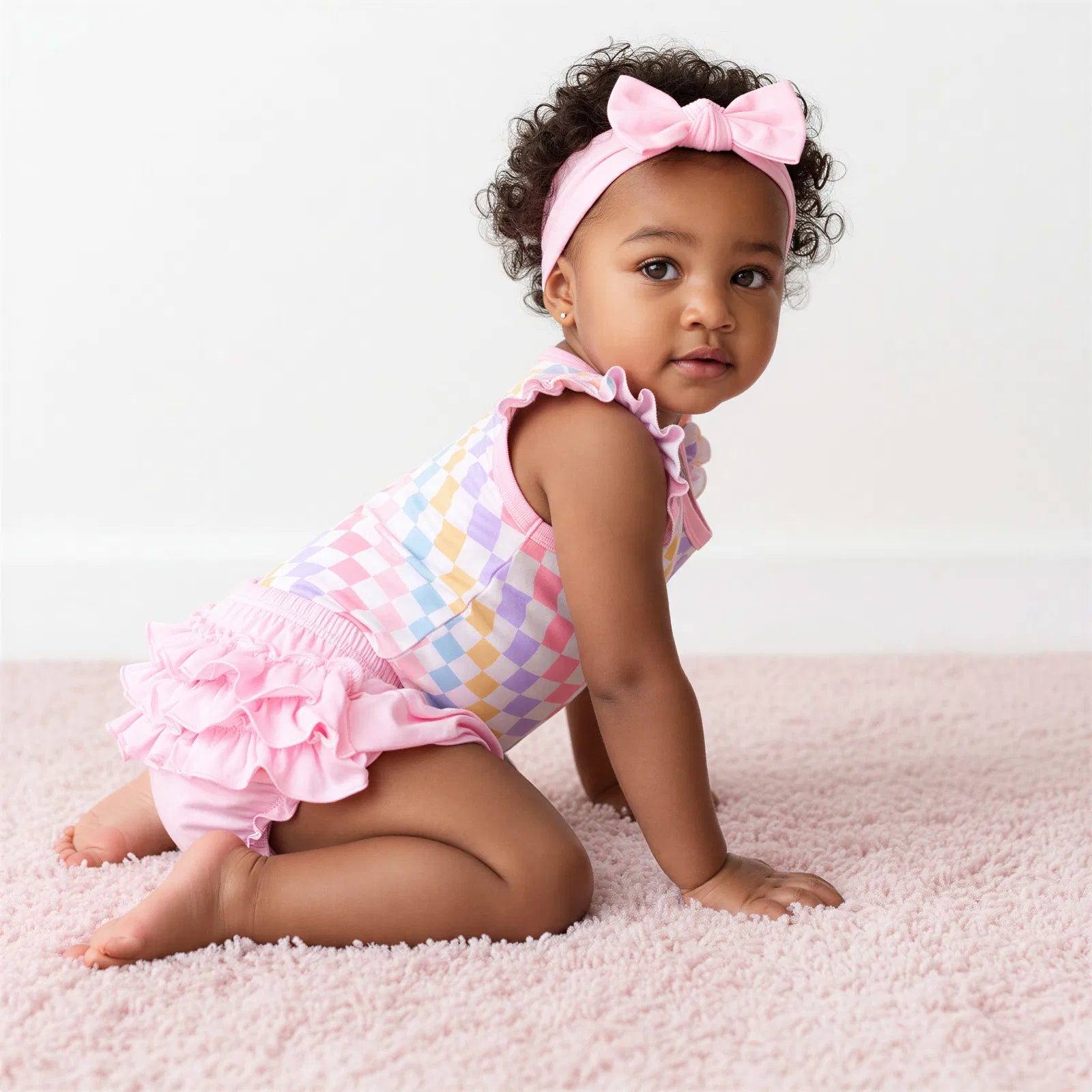 Pastel Checks Bloomer Set