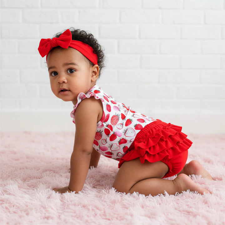 Strawberry Fields Ruffle Bloomer Set