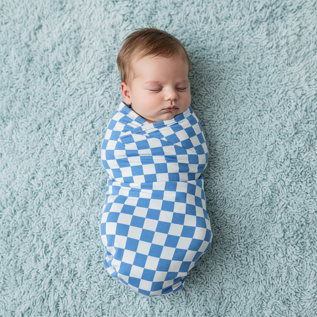 Blue Checks Swaddle