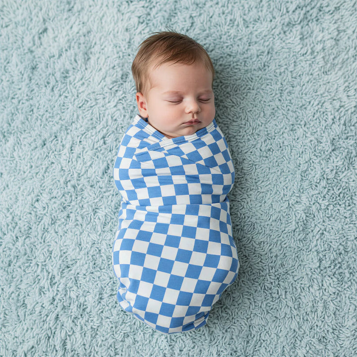 Blue Checks Swaddle