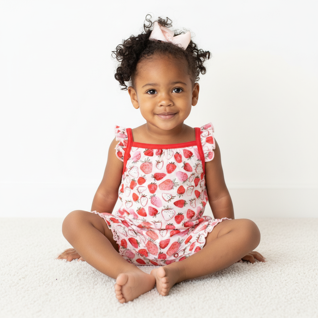 Strawberry Fields Bubble Romper