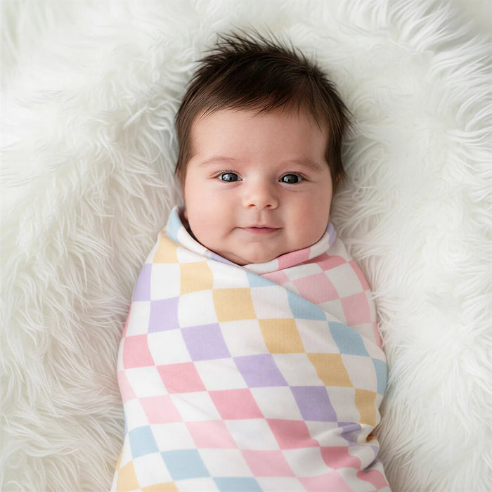 Pastel Checks Swaddle - Bestaroo