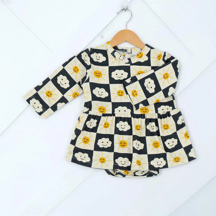 Checkered Joy Bodysuit Dress - Bestaroo