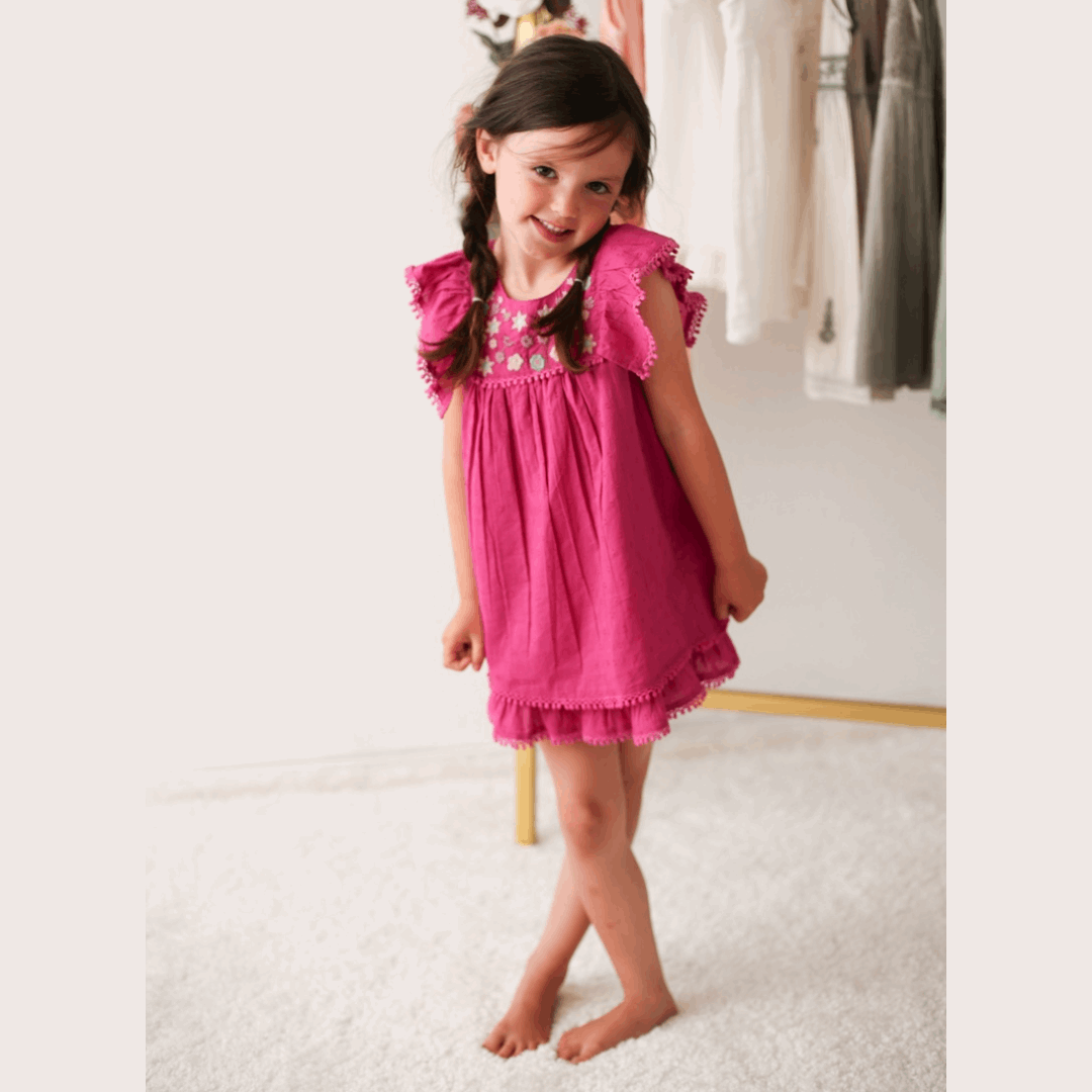 Bestaroo - Bamboo - arya mini dress in hot pink