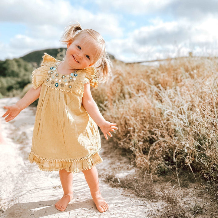 Bestaroo - Bamboo - arya mini dress in mustard