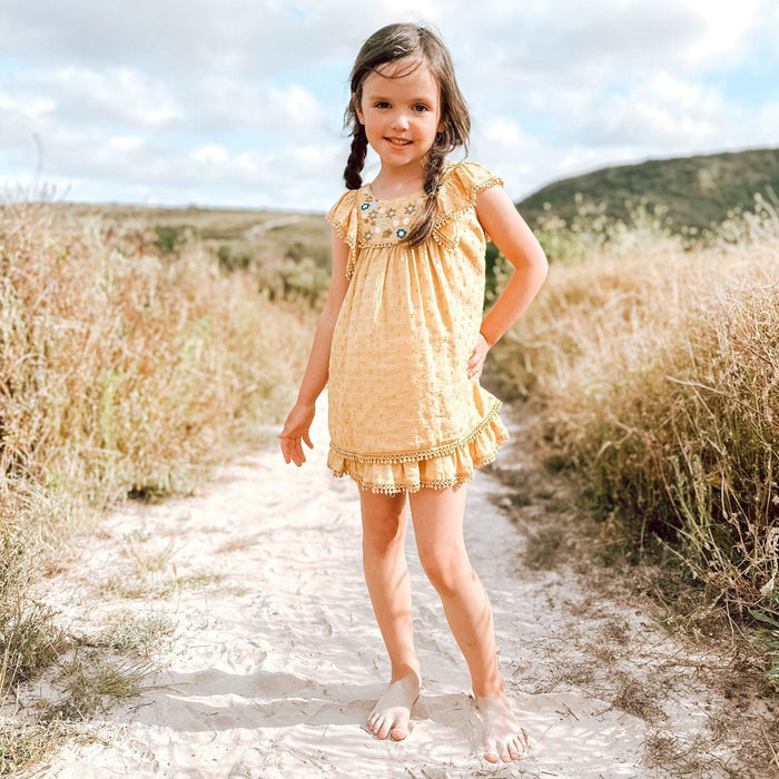 Bestaroo - Bamboo - arya mini dress in mustard