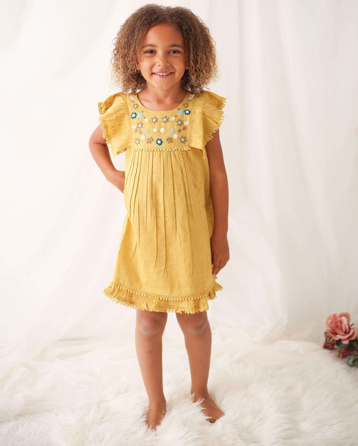 Bestaroo - Bamboo - arya mini dress in mustard