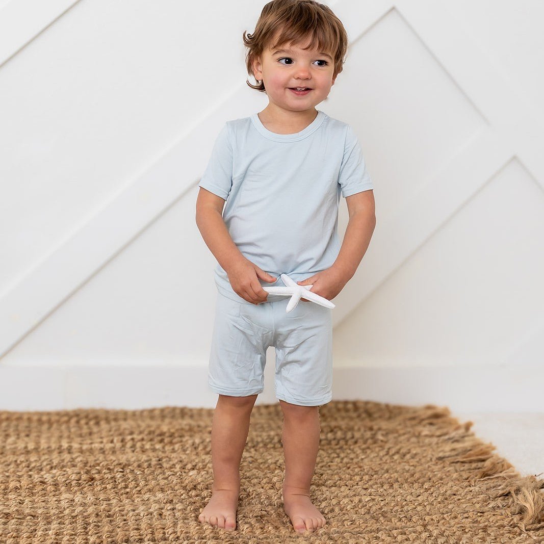 Bestaroo - Bamboo - Baby Blue Shorts PJ set