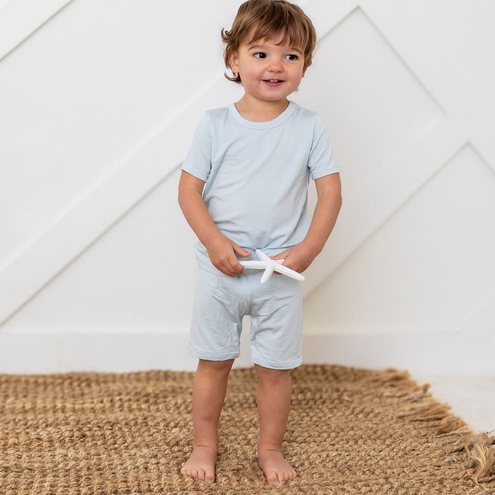 Bestaroo - Bamboo - Baby Blue Shorts PJ set