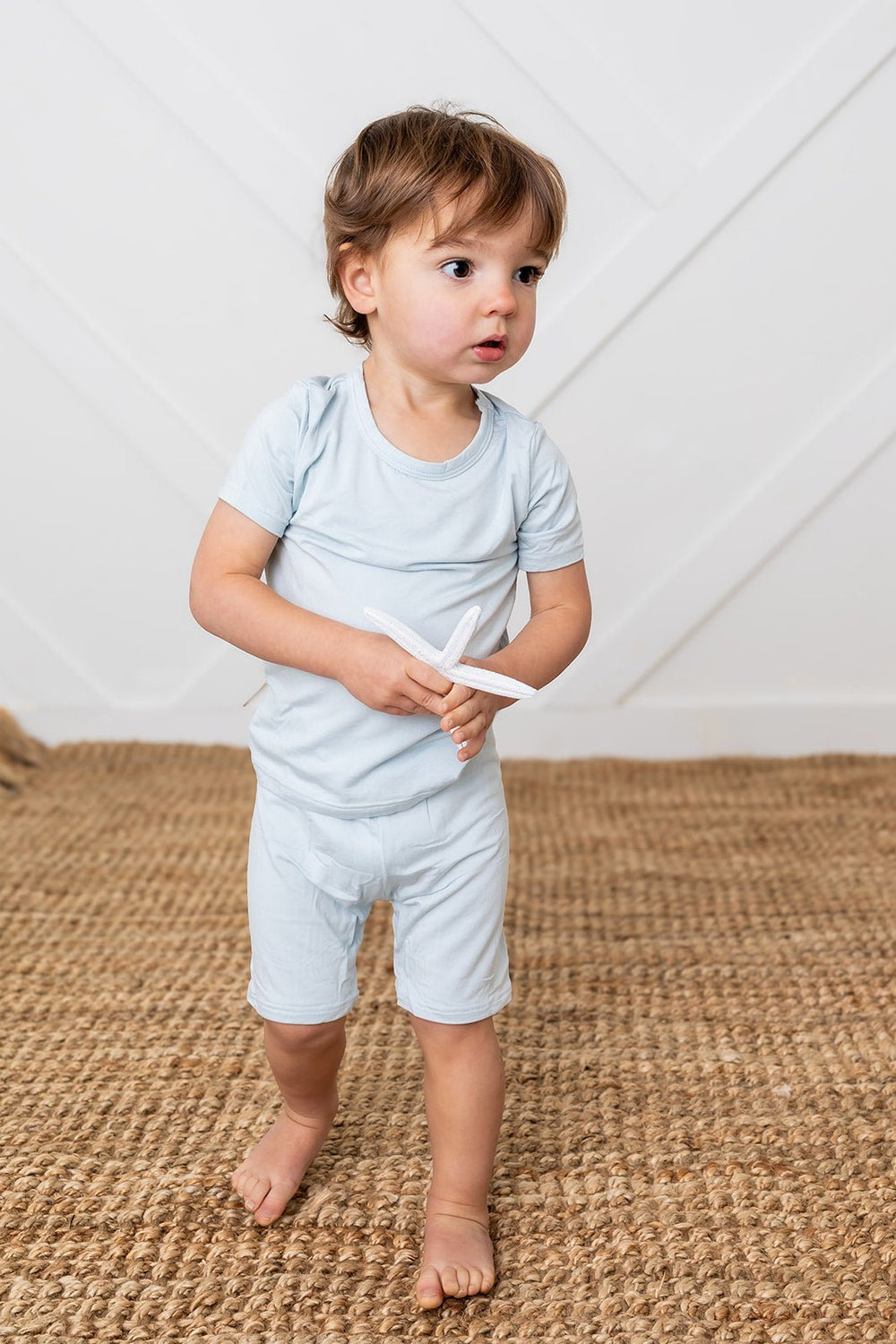 Bestaroo - Bamboo - Baby Blue Shorts PJ set